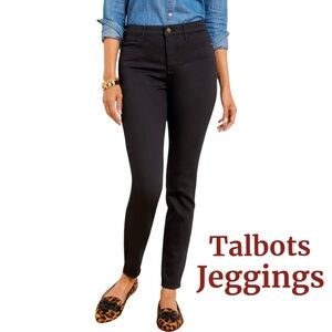 Talbots Black High Waist Ankle Jeggings Size 2P
